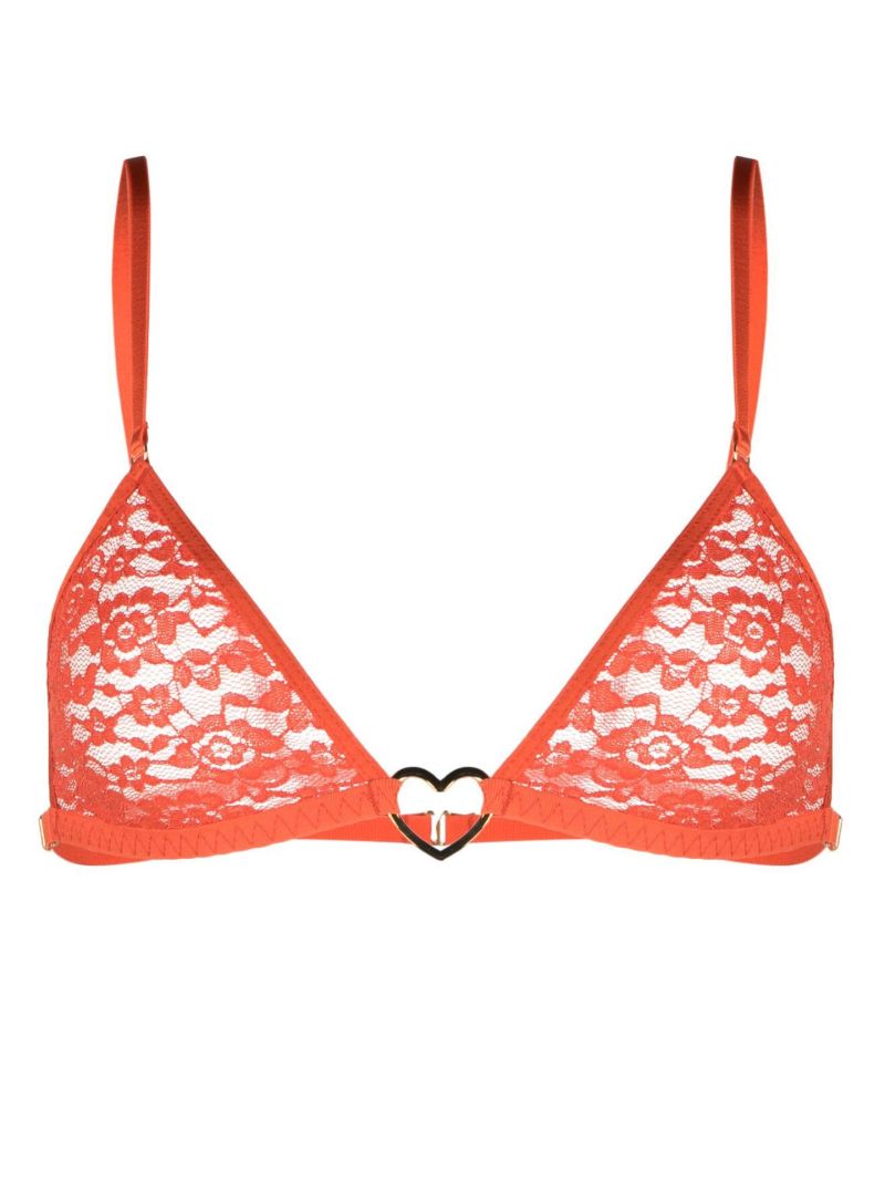 Orange Ardeur Lace Triangle Bra