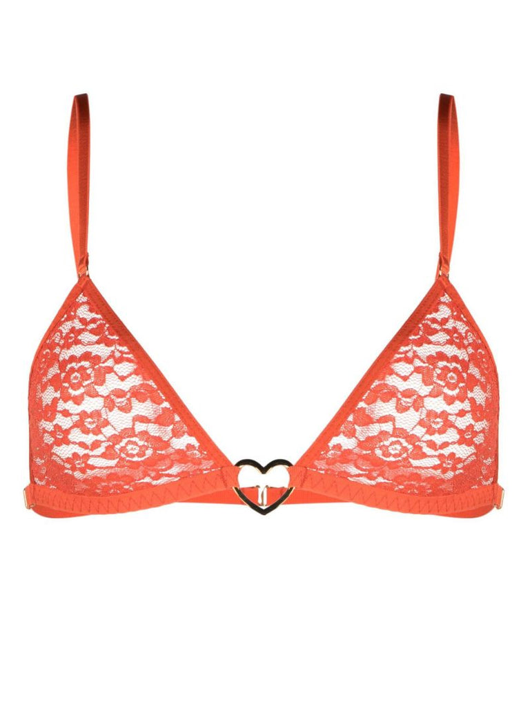 Orange Ardeur Lace Triangle Bra