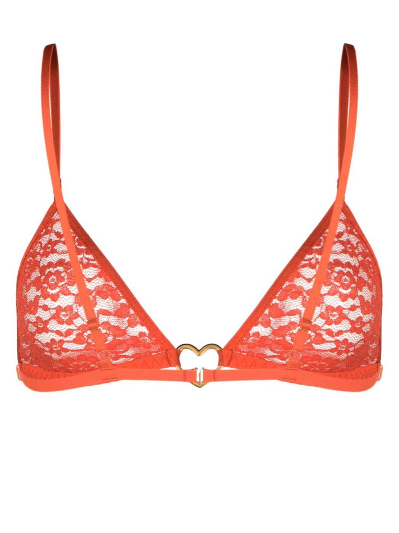 Orange Ardeur Lace Triangle Bra