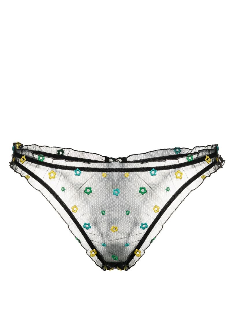 Black Jardin Ruffled Briefs