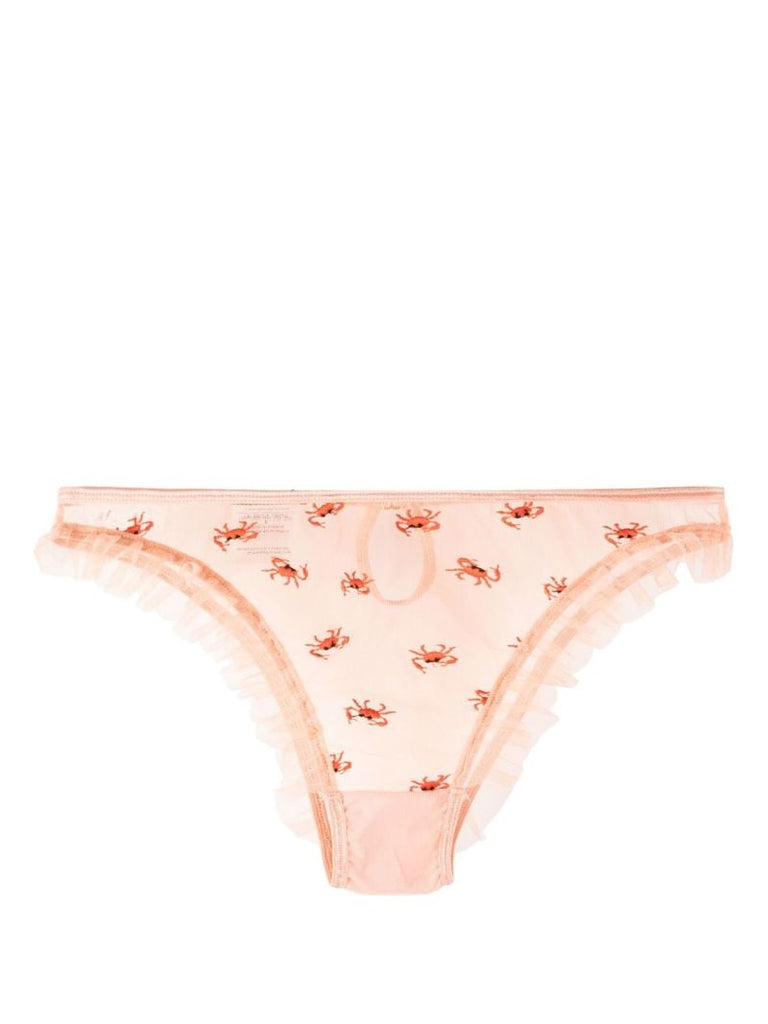 Pink Crabe Frilled Briefs