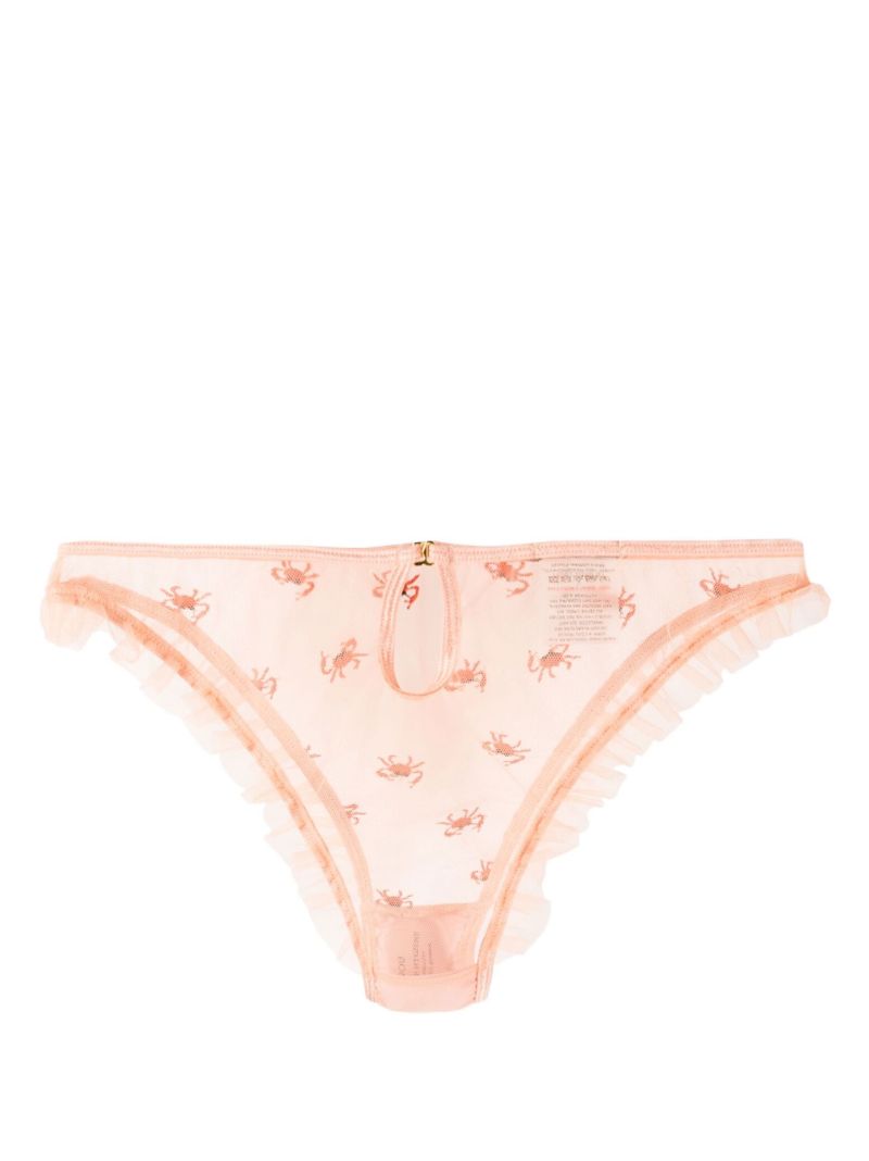 Pink Crabe Frilled Briefs
