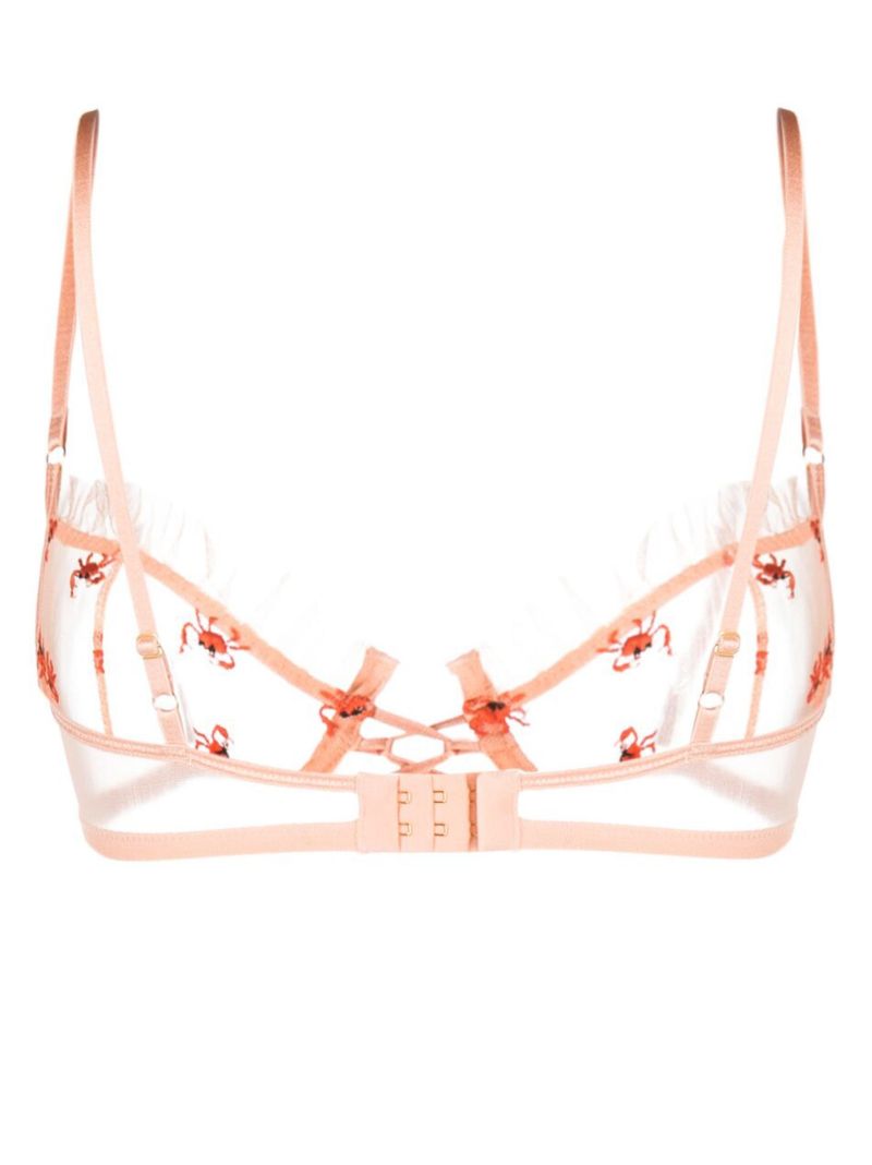 Pink Crabe Underwire Balconette Bra