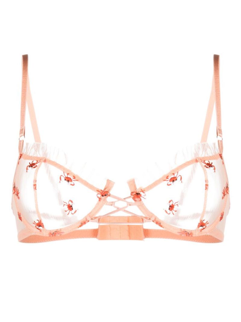 Pink Crabe Underwire Balconette Bra