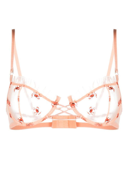 Pink Crabe Underwire Balconette Bra