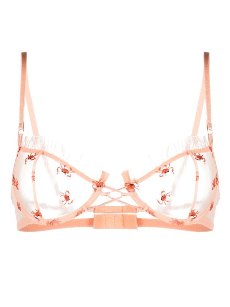 Pink Crabe Underwire Balconette Bra