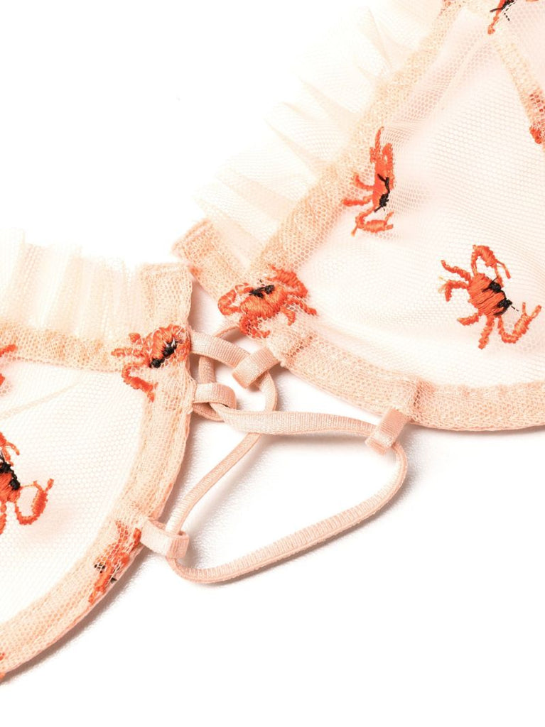 Pink Crabe Underwire Balconette Bra