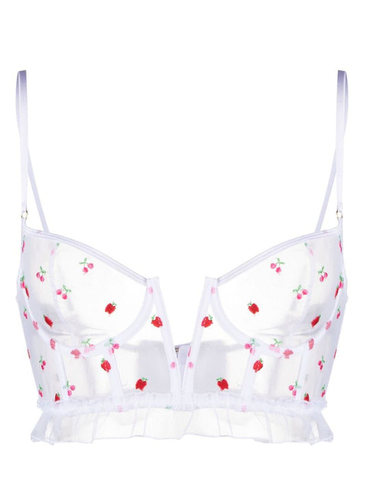 White Pomme Corset Bra