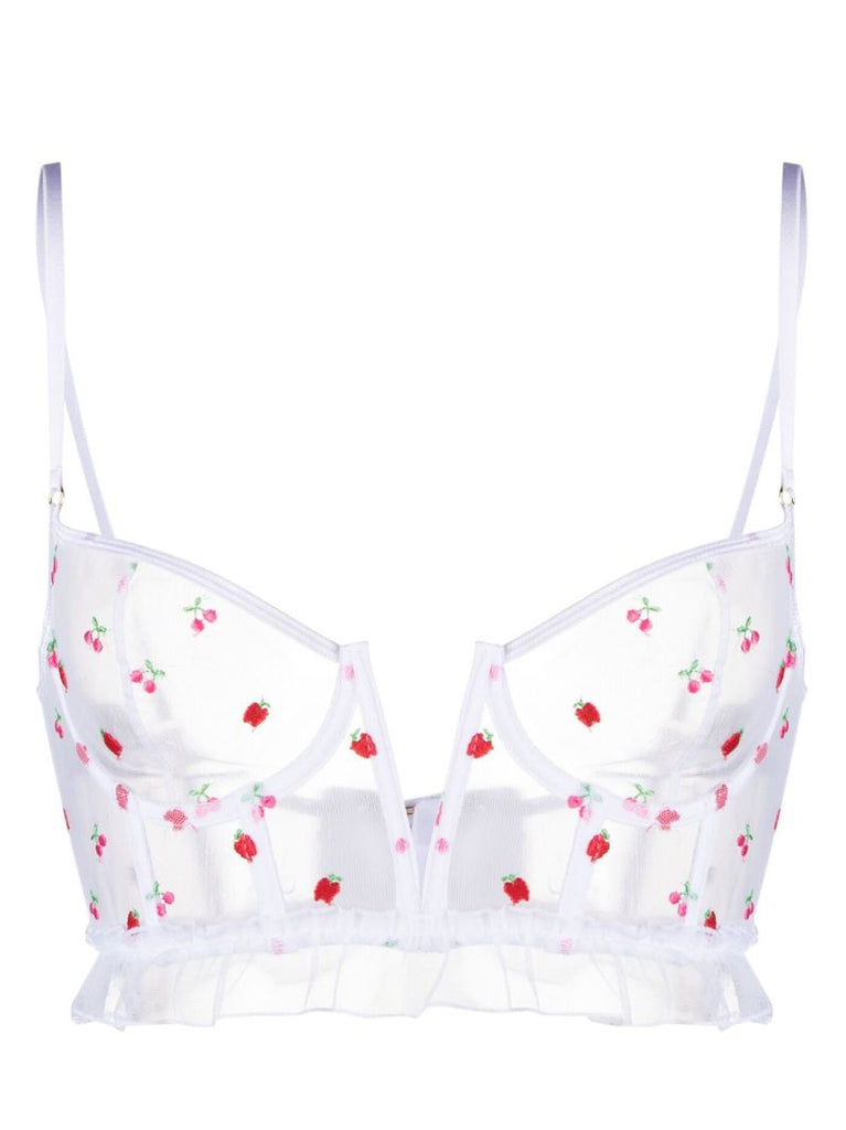 White Pomme Corset Bra