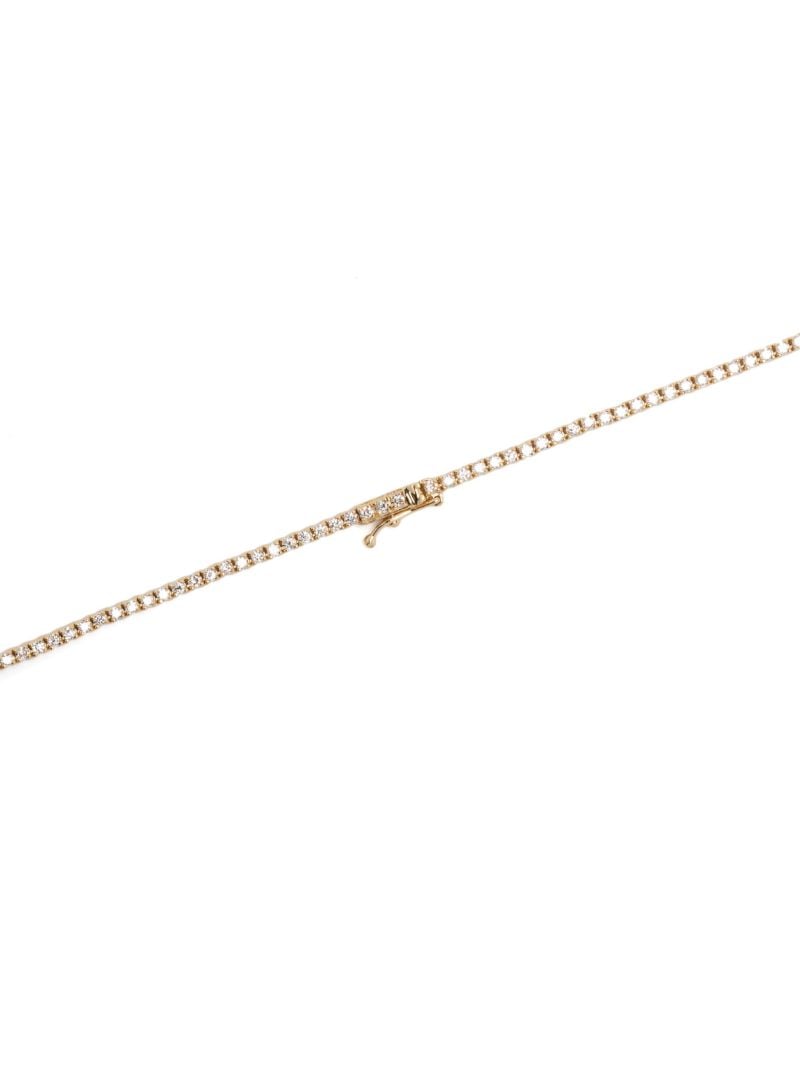 18k Yellow Gold Eve Diamond and Pearl Necklace