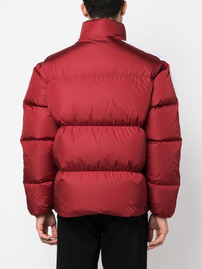 Red Logo Print Padded Jacket