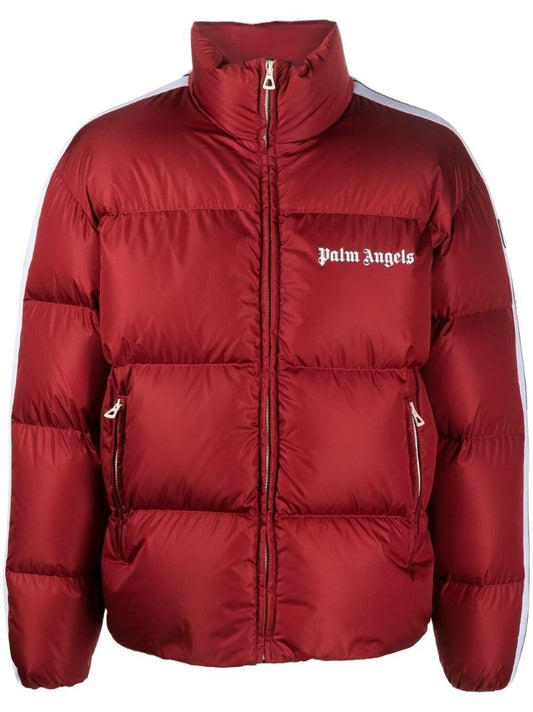Red Logo Print Padded Jacket