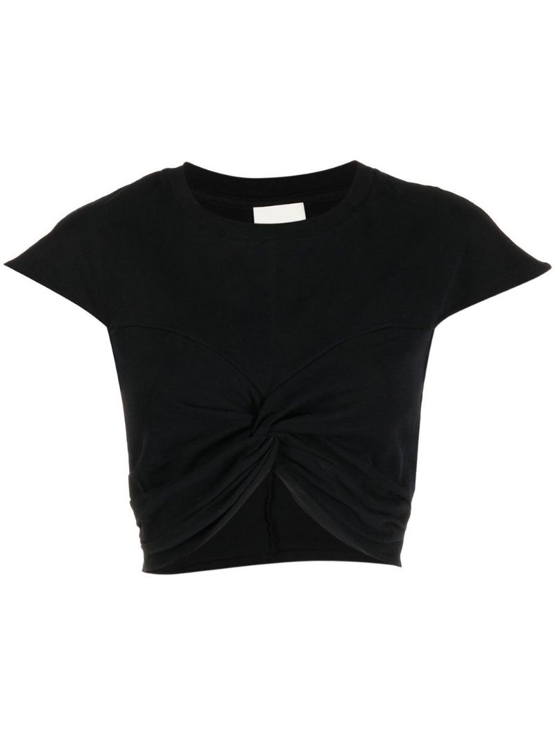 Black Short-sleeve Cropped T-shirt