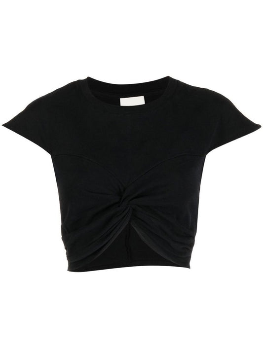 Black Short-sleeve Cropped T-shirt
