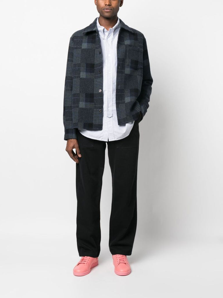 Black Organic Cotton Straight-leg Trousers
