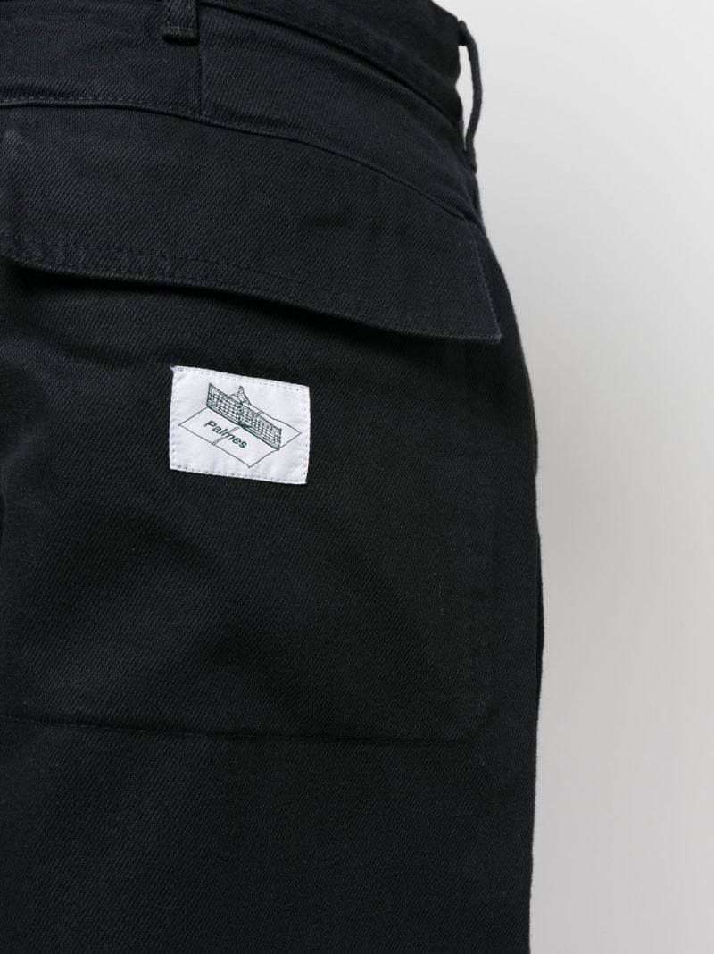 Black Organic Cotton Straight-leg Trousers