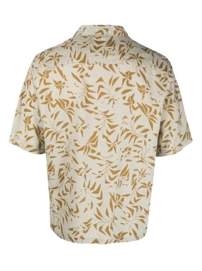 Khaki Palm Tree Print Shirt