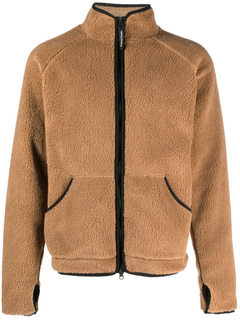 Brown Greg Cabin Zip-up Fleece Jacket