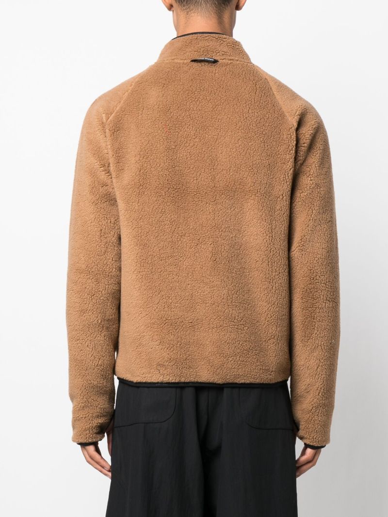 Brown Greg Cabin Zip-up Fleece Jacket