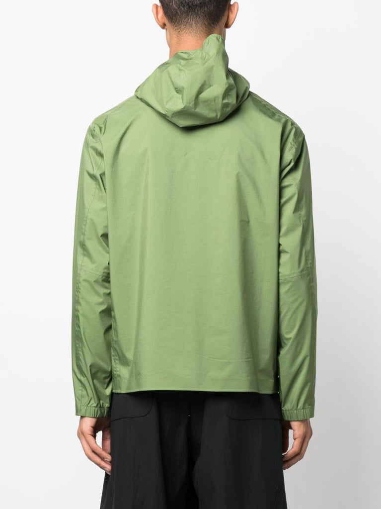Green Vassa Hooded Windbreaker