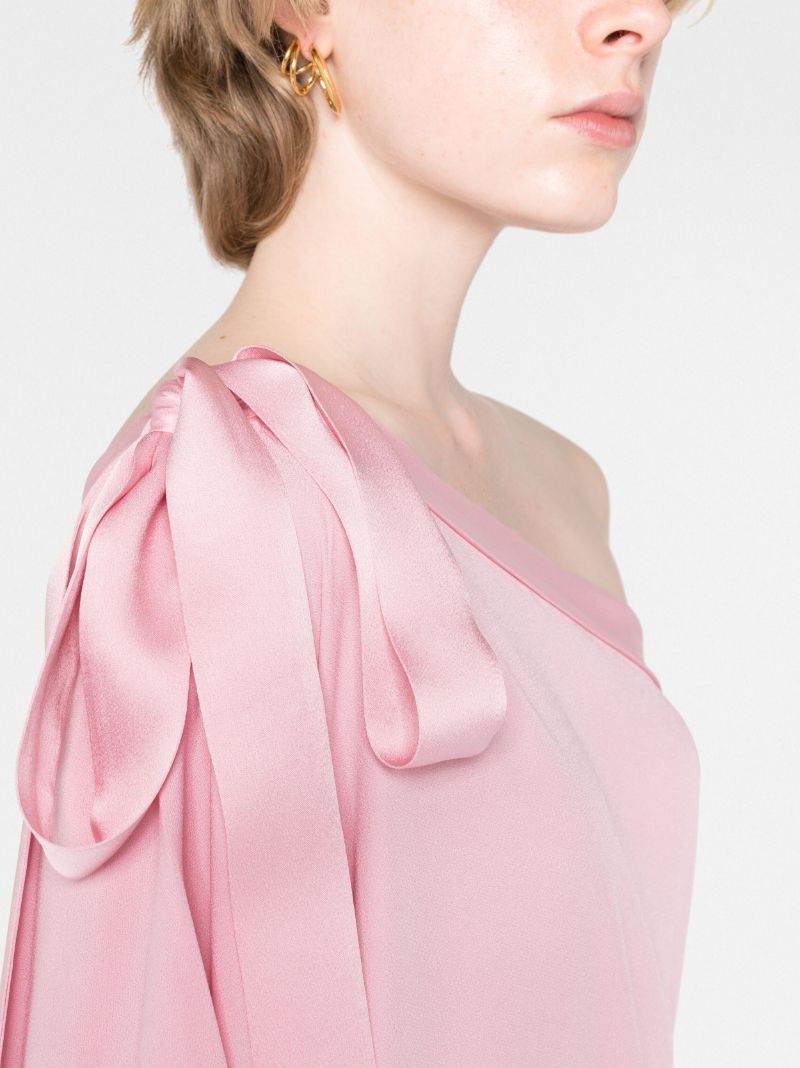 Pink Aarons Asymmetric Kaftan Dress