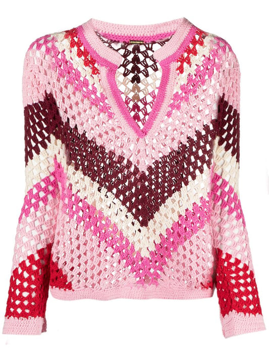 Pink Missi Crochet Sweater