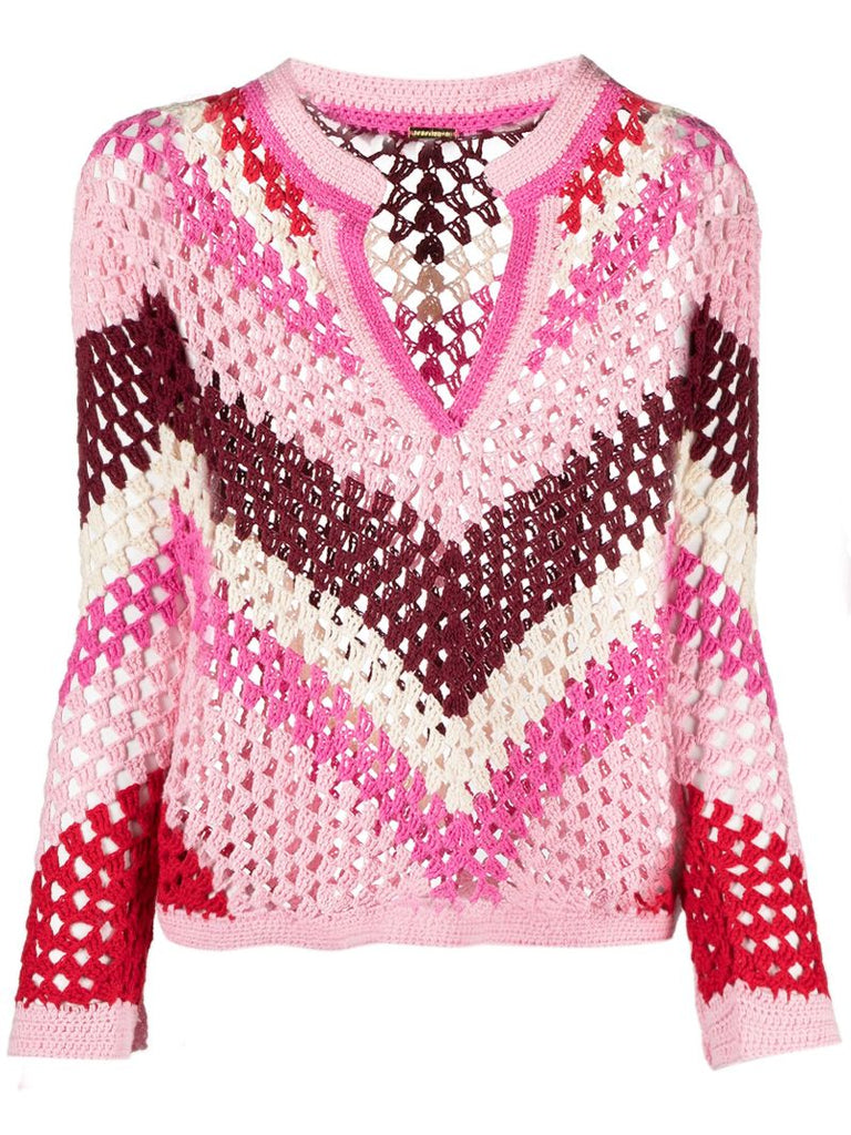 Pink Missi Crochet Sweater