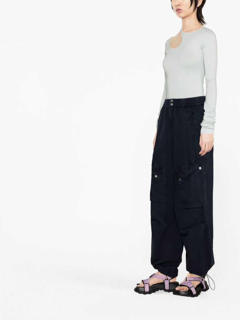Blue Nyla Denim Cargo Trousers