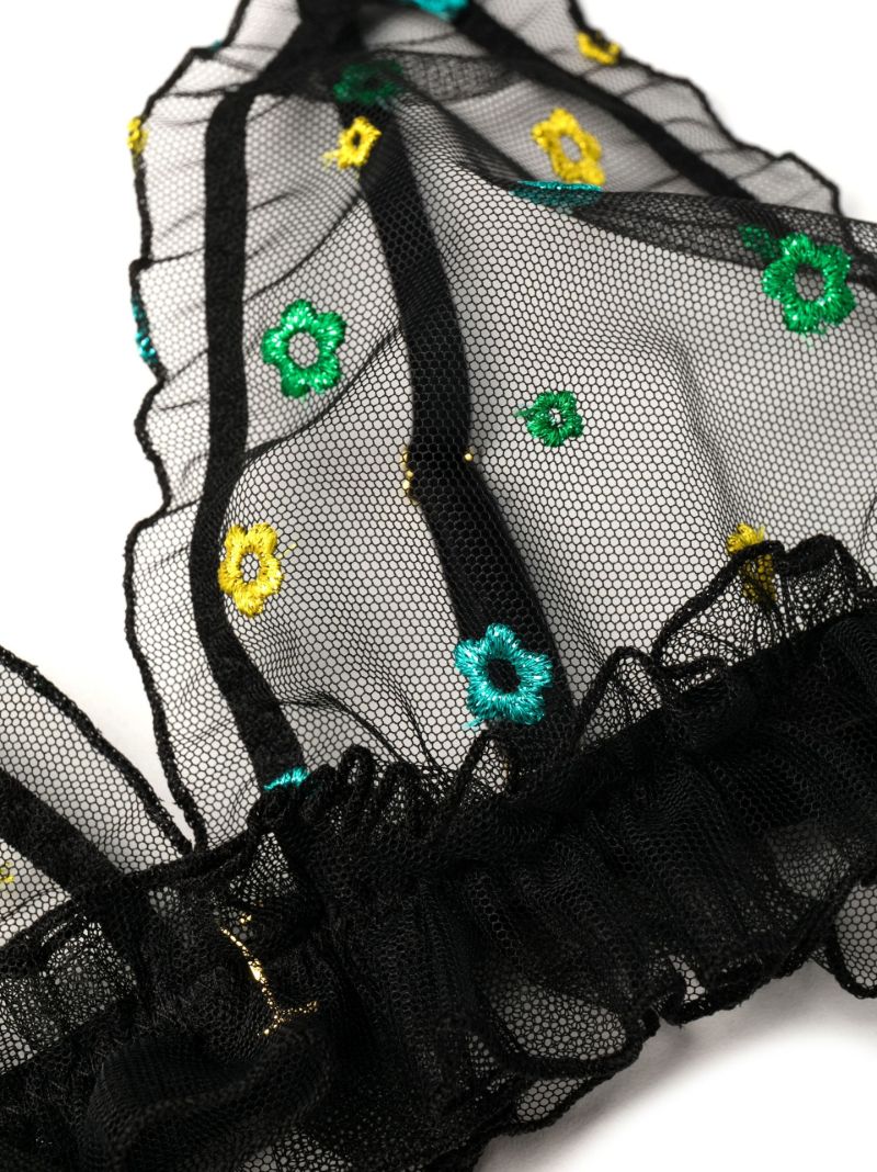 Black Jardin Triangle Bra