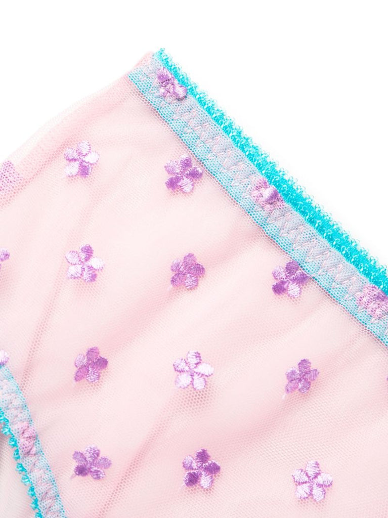 Blue Beth Embroidered High Waist Briefs