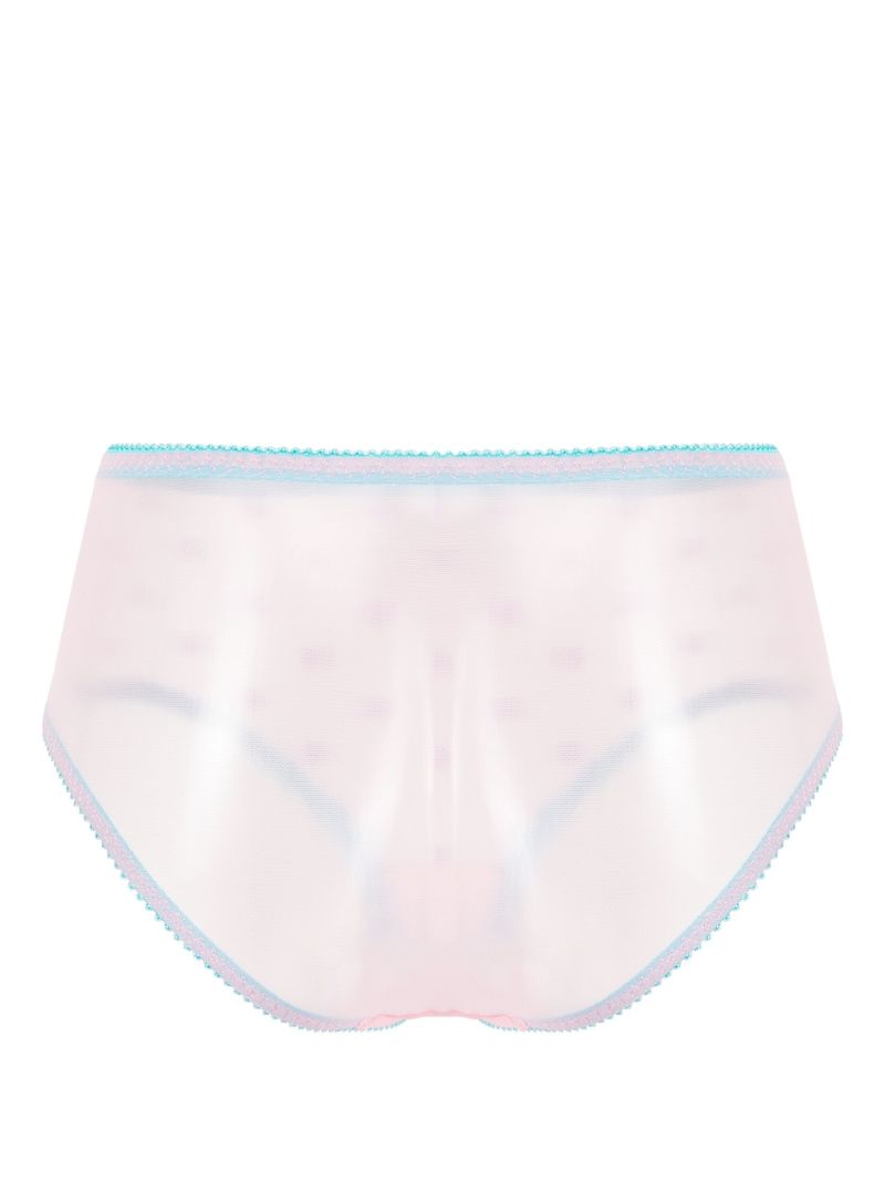 Blue Beth Embroidered High Waist Briefs