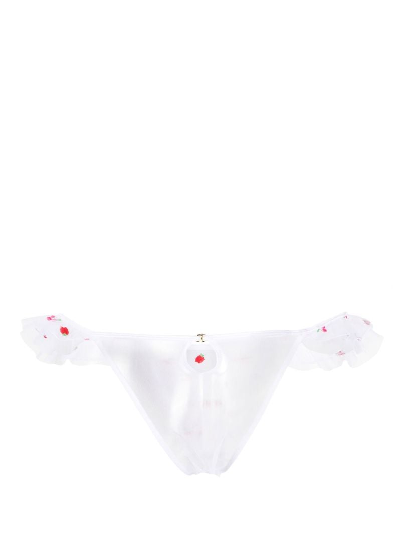 White Pomme Frilled Briefs