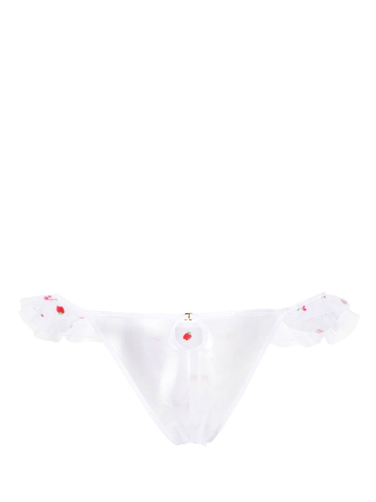 White Pomme Frilled Briefs