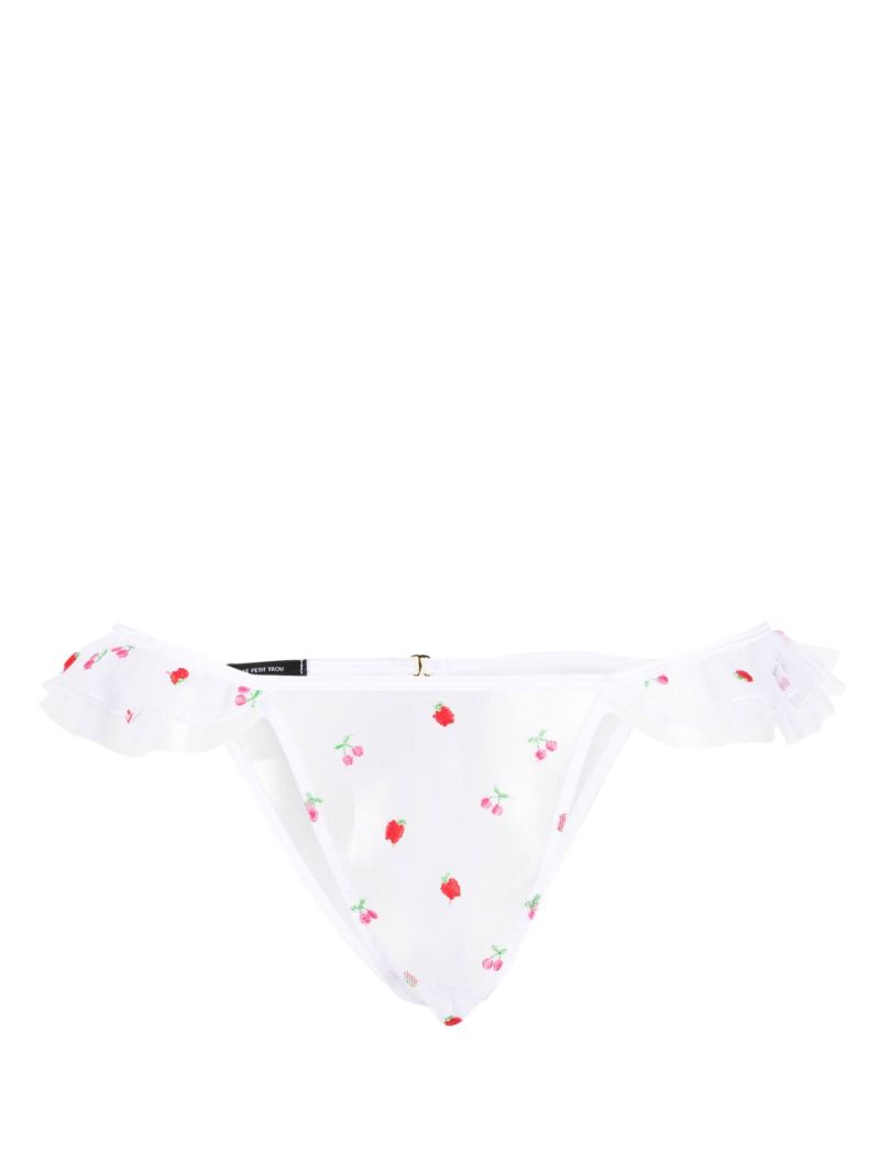 White Pomme Frilled Briefs