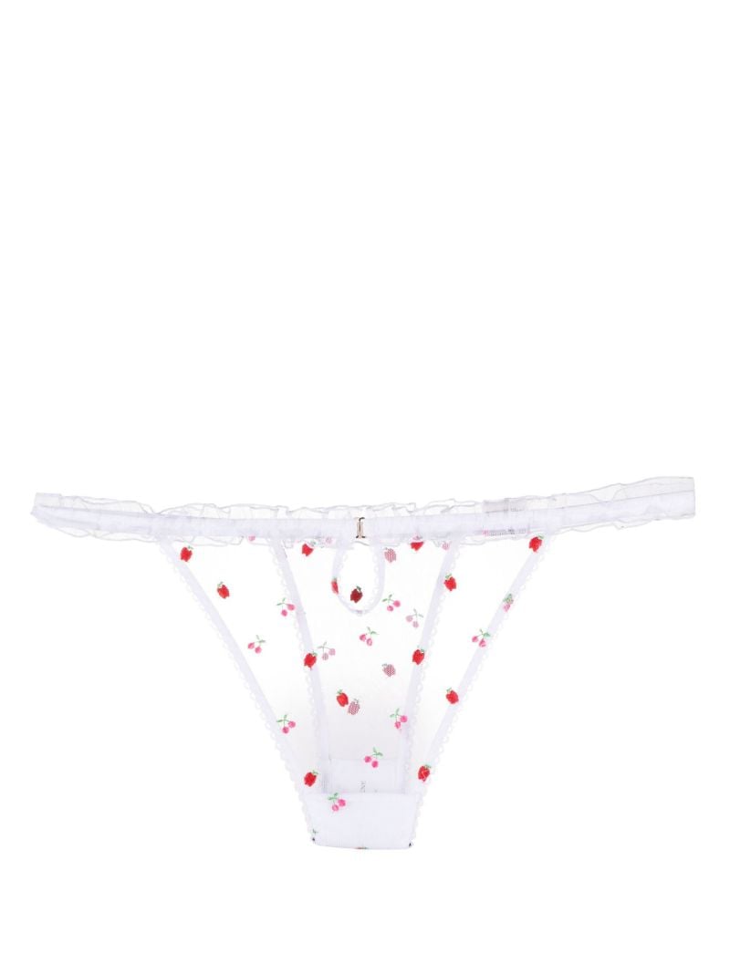 White Pomme Frill Triangle Briefs