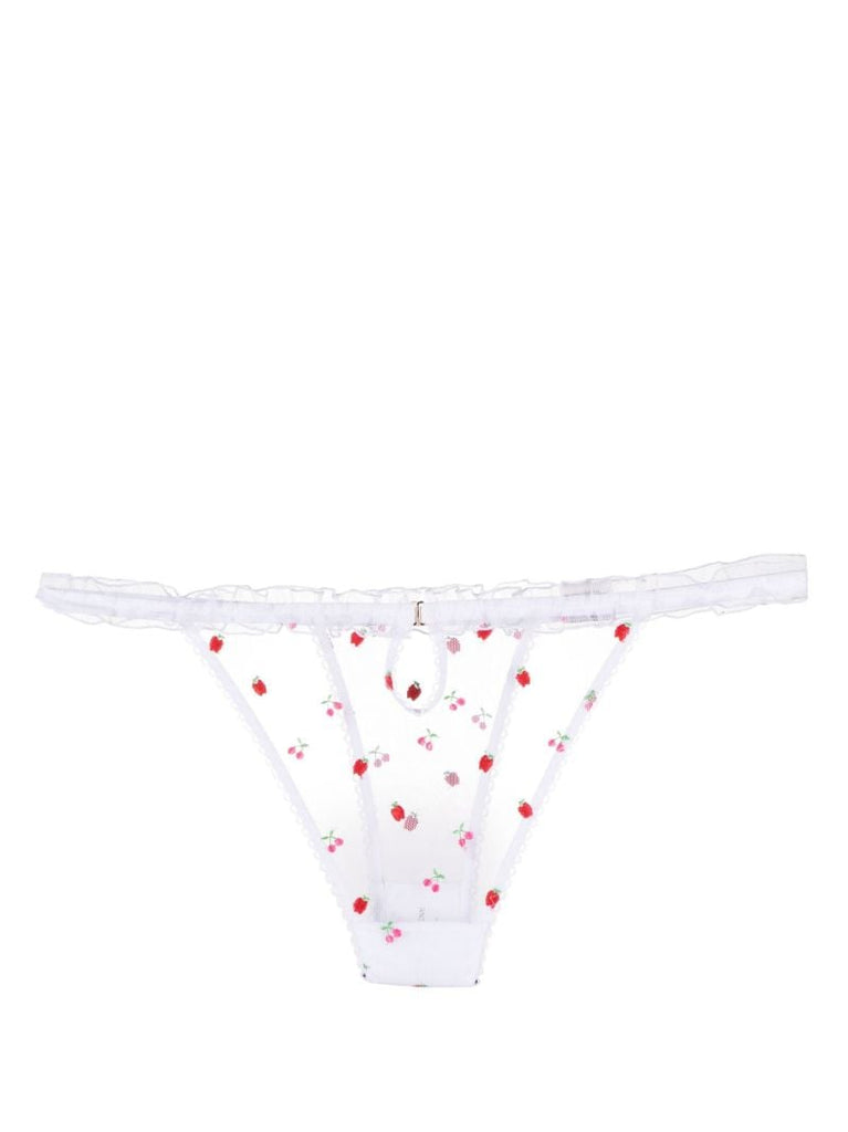 White Pomme Frill Triangle Briefs