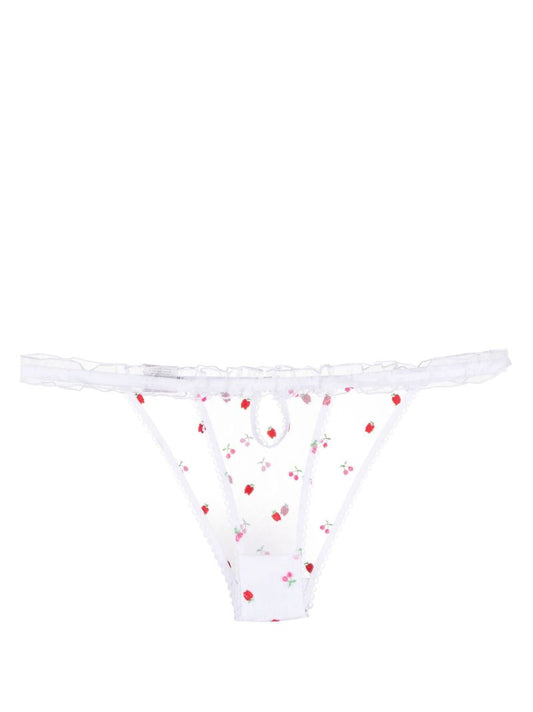 White Pomme Frill Triangle Briefs