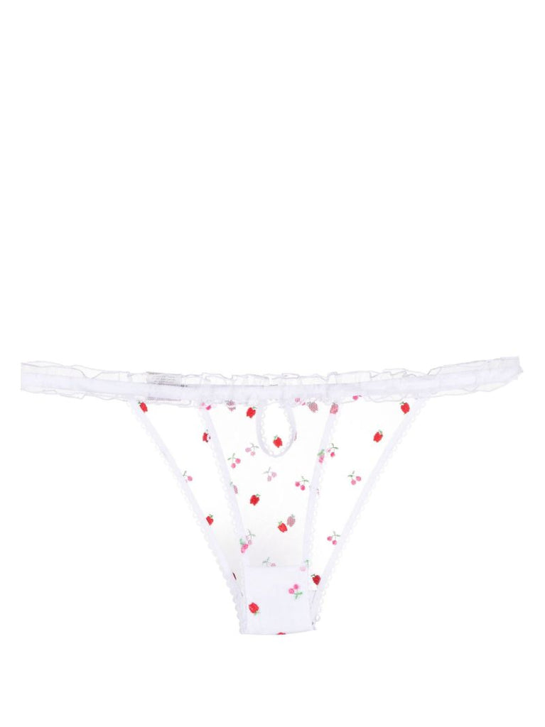 White Pomme Frill Triangle Briefs