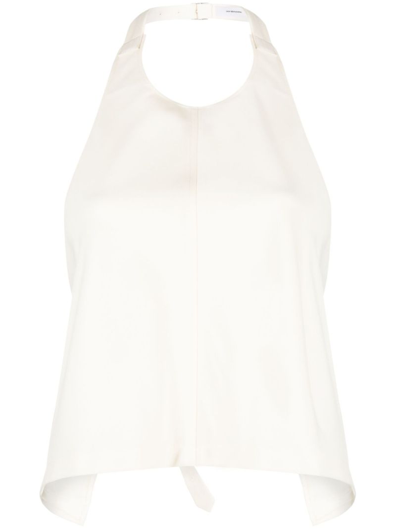 Neutral Halterneck Wool Top