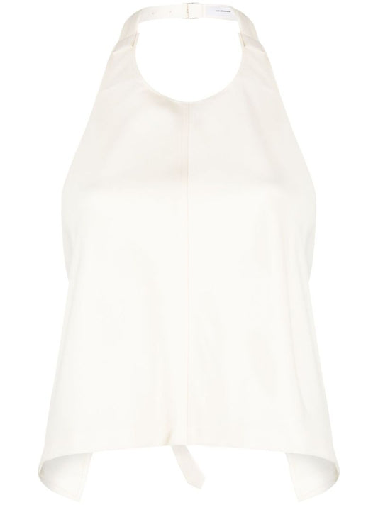 Neutral Halterneck Wool Top