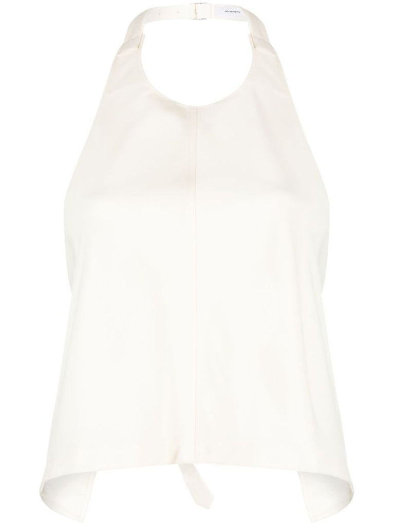 Neutral Halterneck Wool Top
