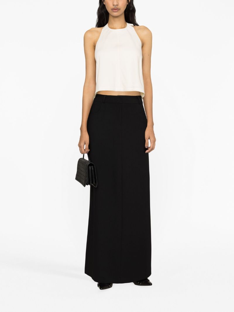 Neutral Halterneck Wool Top