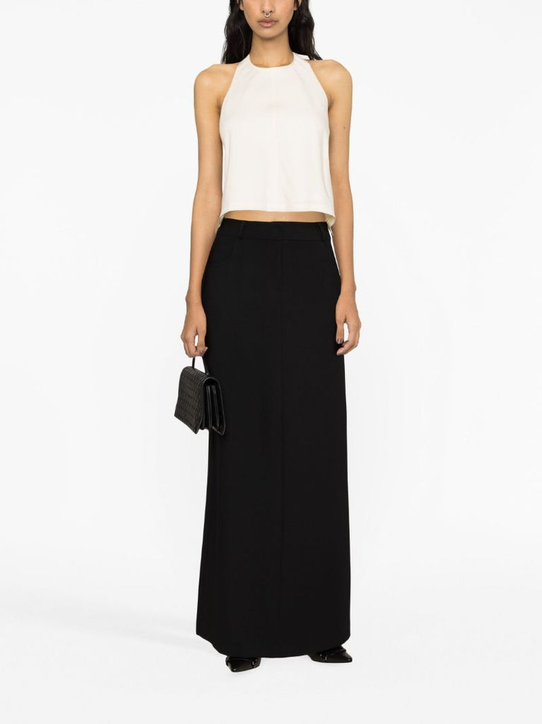 Neutral Halterneck Wool Top