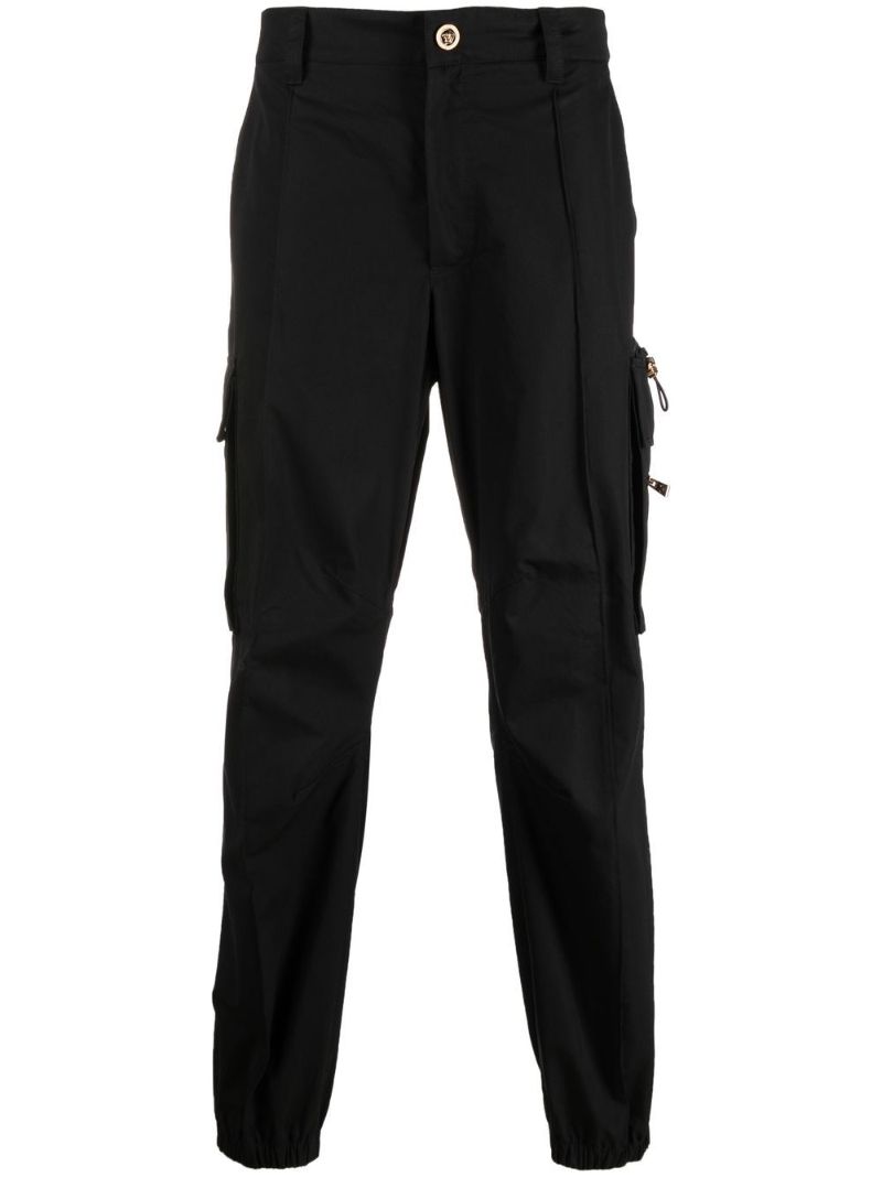 Black Slim-cut Cargo Trousers
