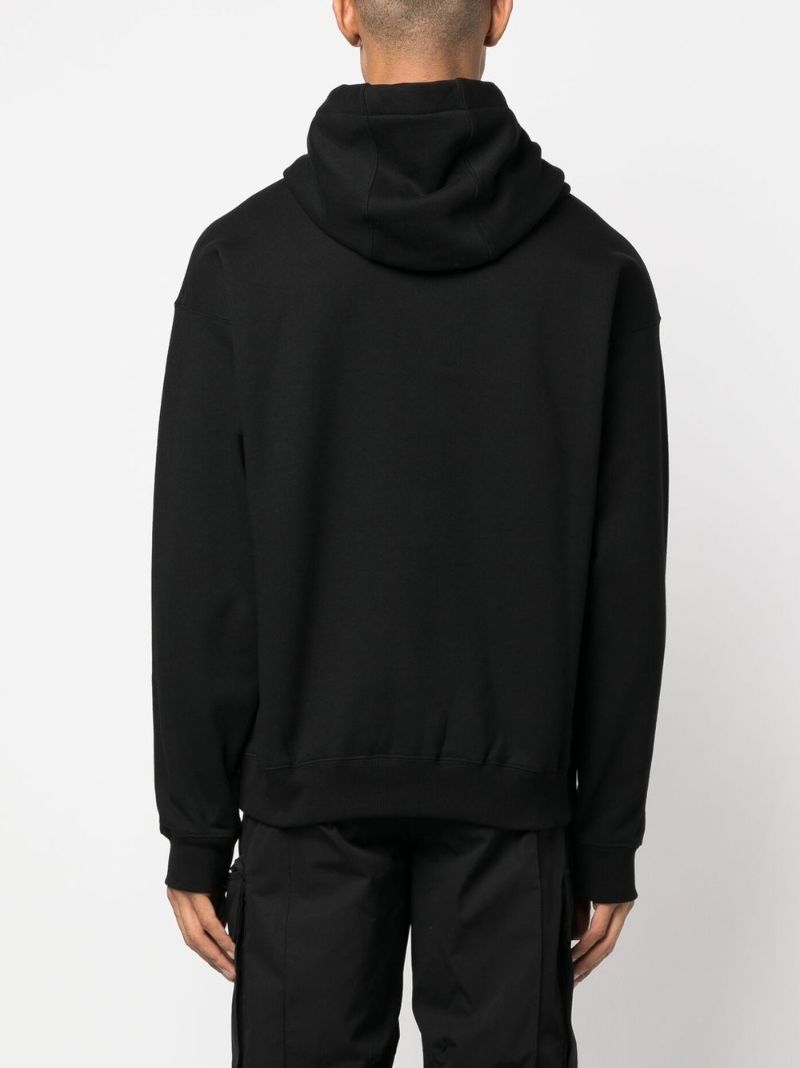 Black Medusa Drawstring Hoodie