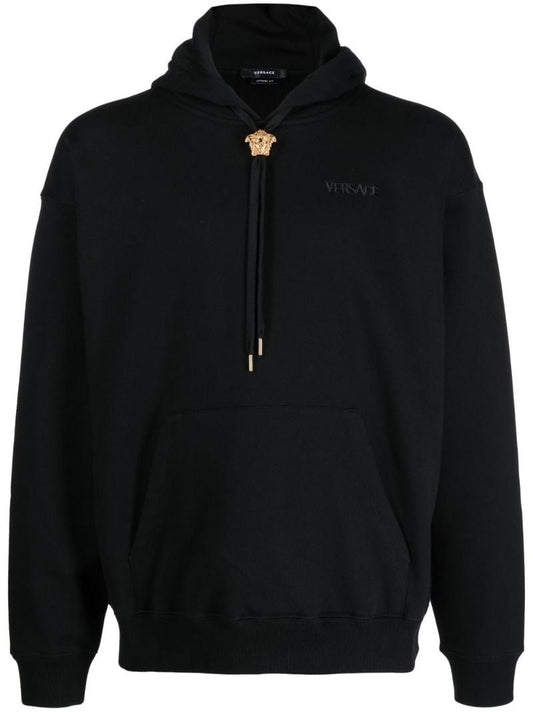 Black Medusa Drawstring Hoodie