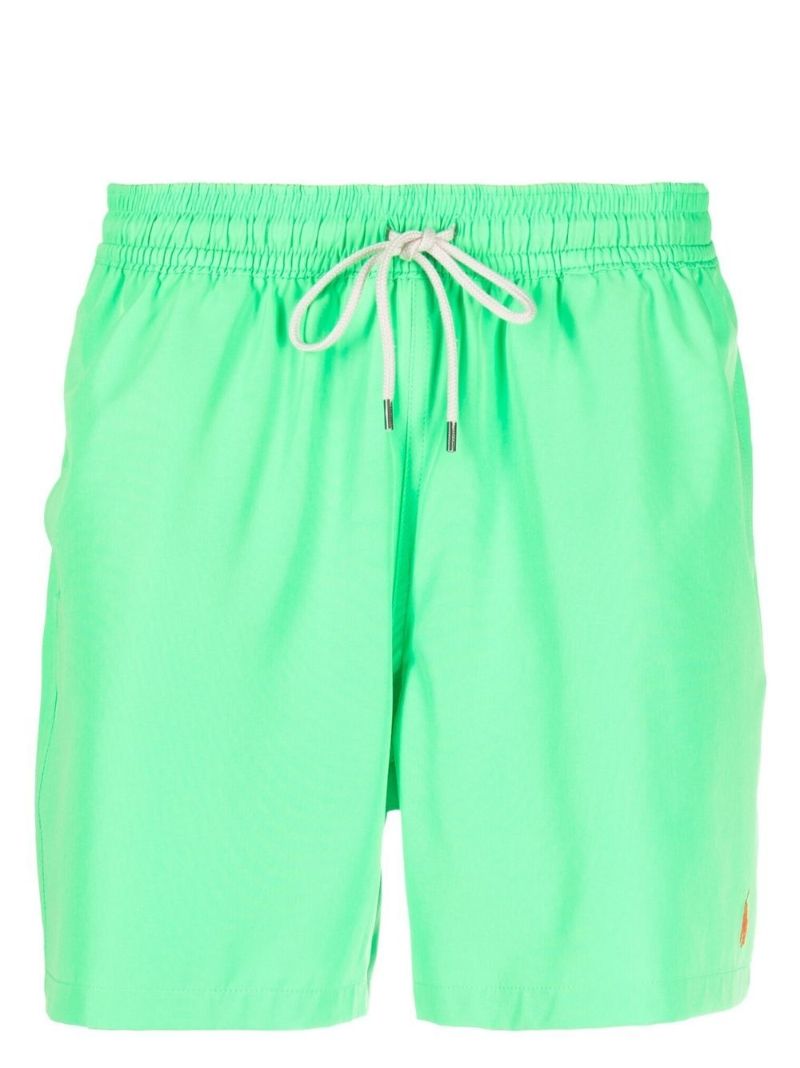 Green Pony Embroidered Swim Shorts