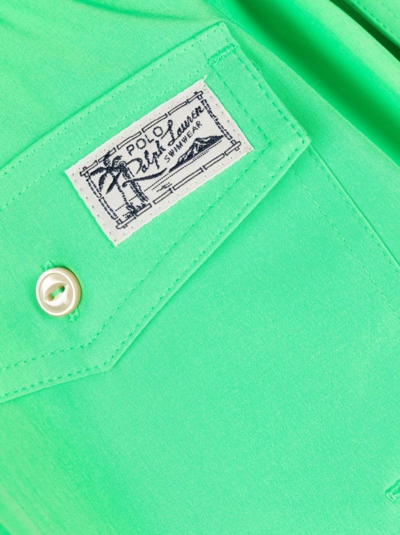 Green Pony Embroidered Swim Shorts