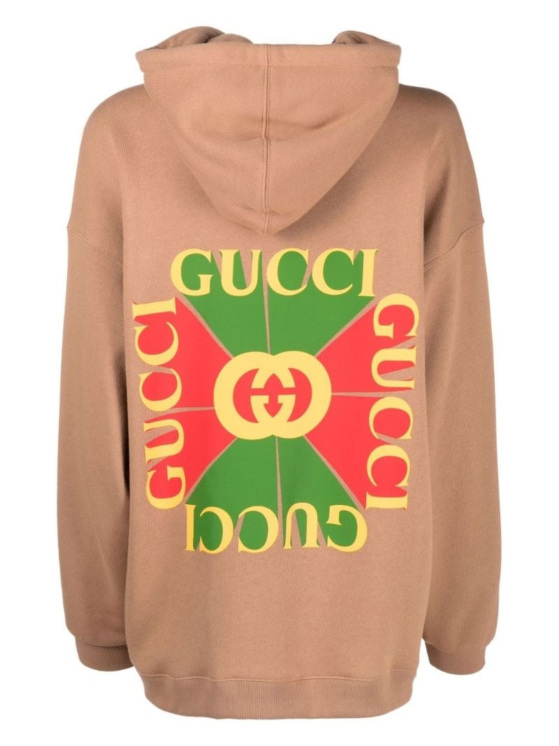 Brown Zip-up Cotton Hoodie