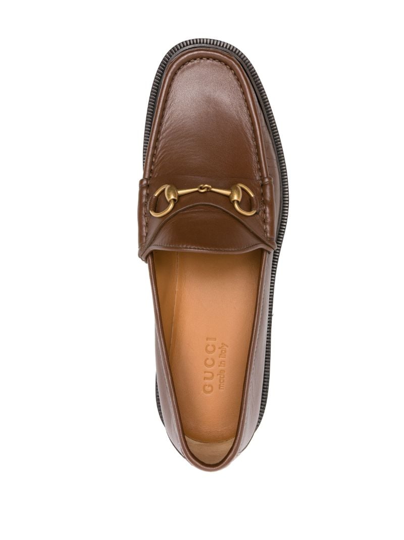 Brown Horsebit Leather Loafers